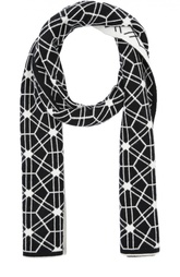 Кашемировый шарф с геометрическим узором Johnstons Of Elgin