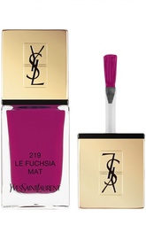 Лак для ногтей La Laque Couture, оттенок 219 Le Fuchsia Mat YSL