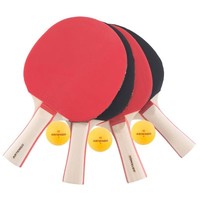 Набор Для Игры В Настольный Теннис: 4 Ракетки И 3 Мяча Artengo