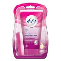 VEET Крем для депиляции в душе с ароматом Бархатной розы и эфирными маслами 135 мл
