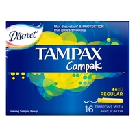 TAMPAX Compak Тампоны женские гигиенические с аппликатором Regular Duo 16 шт.