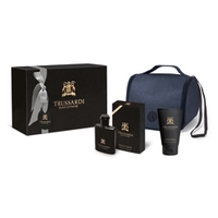 TRUSSARDI Подарочный набор Black Extreme Туалетная вода, спрей 50 мл + гель для душа 100 мл + косметичка