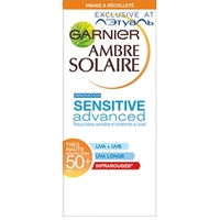 GARNIER Солнцезащитный крем для лица и зоны декольте SENSITIVE ADVANCED SPF50+ 50 мл