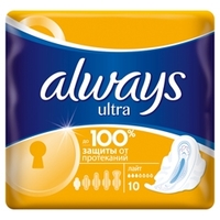 ALWAYS Ultra Женские гигиенические прокладки ароматизированные Light Single 10 шт.