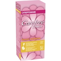 CAREFREE Салфетки ежедневные Breeze Lemon Verbena ароматизированные 20 шт.