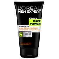 L`OREAL Гель для умывания для мужчин Черный Уголь Pure Power 150 мл