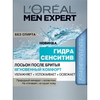 L`OREAL Лосьон после бритья Гидра Сенситив Мгновенный комфорт 100 мл