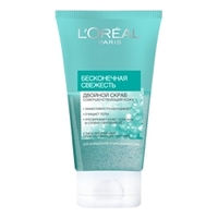 L`OREAL Скраб для лица Бесконечная свежесть для нормальной и смешанной кожи 150 мл