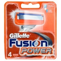 GILLETTE Сменные кассеты для бритвы Gillette Fusion Power 4 шт.