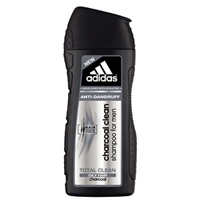 ADIDAS Шампунь для мужчин очищающий против перхоти Charcoal Clean 200 мл