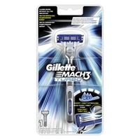 GILLETTE Бритва MACH3 Turbo с 1 сменной кассетой Станок + 1 кассета