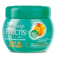 GARNIER Маска для волос Fructis Рост Во Всю Силу для ослабленных волос, склонных к выпадению 300 мл