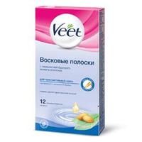 VEET Восковые полоски для депиляции для чувствительной кожи 12 шт.
