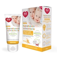 SPLAT Зубная паста для детей в возрасте 0-3 ВАНИЛЬ + сюрприз щетка 50 мл