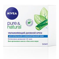 NIVEA Увлажняющий дневной крем Pure&amp;Natural для нормальной и комбинированной кожи 50 мл