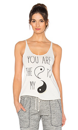 Майка из яркой прозрачной ткани с y-образными шлейками yin to my yang - Spiritual Gangster