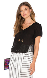 Блузка mesh insert short sleeve - Bishop + Young