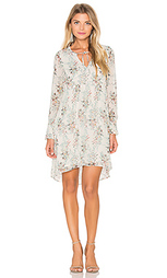 Цветочное цельнокройное платье с длинным рукавом - IKKS Paris