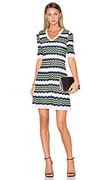 Платье с зигзагообразным подолом и рукавом 3/4 - M Missoni