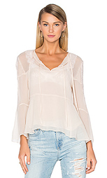 Long sleeve lace pleat top - The Kooples