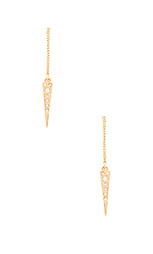 Серьги pave spike thread - Luv AJ