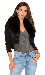 Lily silver blue fox fur cardigan - Alice + Olivia