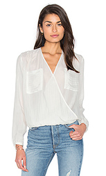 Long sleeve drape front blouse - IKKS Paris