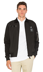 X art comes first contrast sleeve harrington jacket - Fred Perry