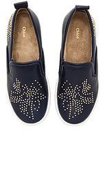 Kids leather stud sneaker - Chloe Chloé