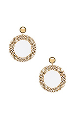 Серьги с жемчугом на подвесах - RACHEL ZOE