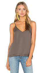 Silk double layer pleat cami - Heather