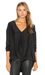 Silk tuck front top - Heather