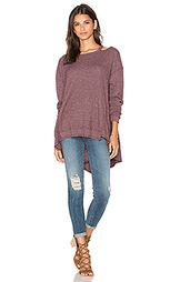 Open neck slouchy big back slant top - Wilt