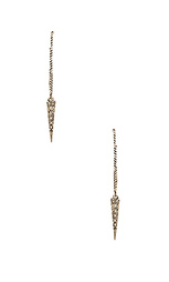 Pave spike thread earrings - Luv AJ