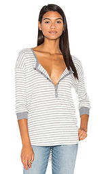 Alline stripe loose knit half button top - Splendid
