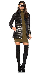 Down filled quilted leather coat - DOMA
