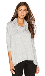 Basket jacquard cowl neck pullover - Heather