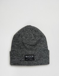 Черная меланжевая шапка-бини Nicce - Черный