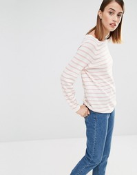 Розовый трикотажный джемпер в полоску Selected Nive - Мульти