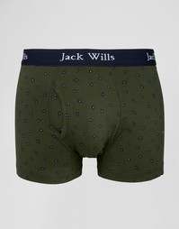 Зеленые боксеры‑брифы с цветочным принтом Jack Wills - Зеленый