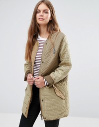 Стеганая куртка-сафари Maison Scotch - Зеленый