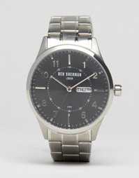 Наручные часы с индикацией даты и дней недели Ben Sherman Spitalfields WB002BM - Серебряный