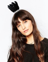 Обруч с перьями Cheap Monday - Серебряный