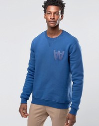 Wood Wood Houston Sweatshirt AA Logo - Синий