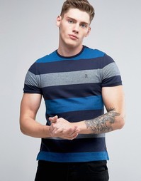 Удлиненная футболка в стиле колор блок Original Penguin - Темно-синий