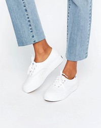 Классические кожаные кроссовки на платформе Keds - Белый