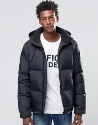 Пуховик с капюшоном Hilfiger Denim - Черный