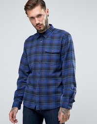 Patagonia Shirt In Check Flannel Regular Fit Navy - Темно-синий