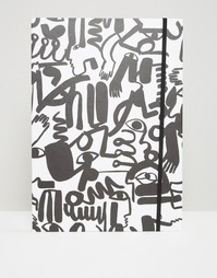 Папка формата A4 с принтом Monki - Белый