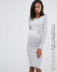 Платье с завязкой на талии для беременных Mamalicious Maternity - Белый Mama.Licious